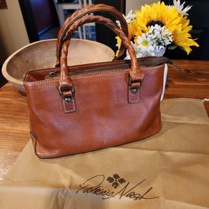 Patricia Nash Genuine Leather Satchel w/ Dust cover